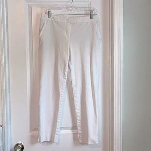 Talbots Curvy White Ankle Pants